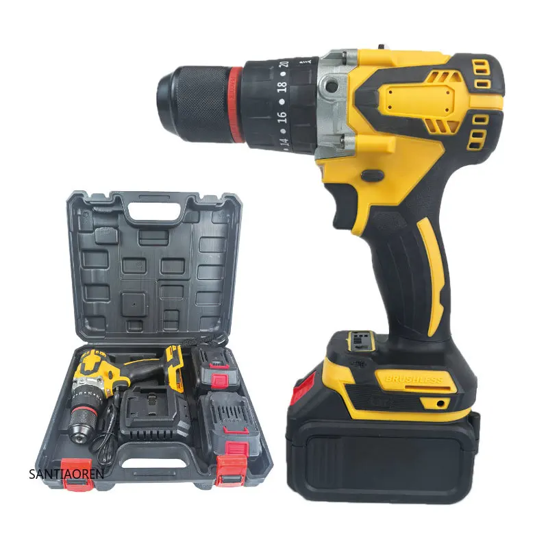 

20253-Speed Rechargeable 7500RPM Wireless Impact Drill Set Portable Cordless Multifunction Lithium Electric Screwdriver OEM