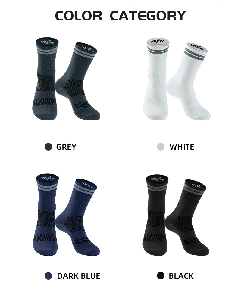 YKYWBIKE Radfahren Socken Männer Frauen Atmungsaktive Road Fahrrad Socken Sport Kompression Socken Outdoor Racing Laufen Fahrrad Socken – Detail 2