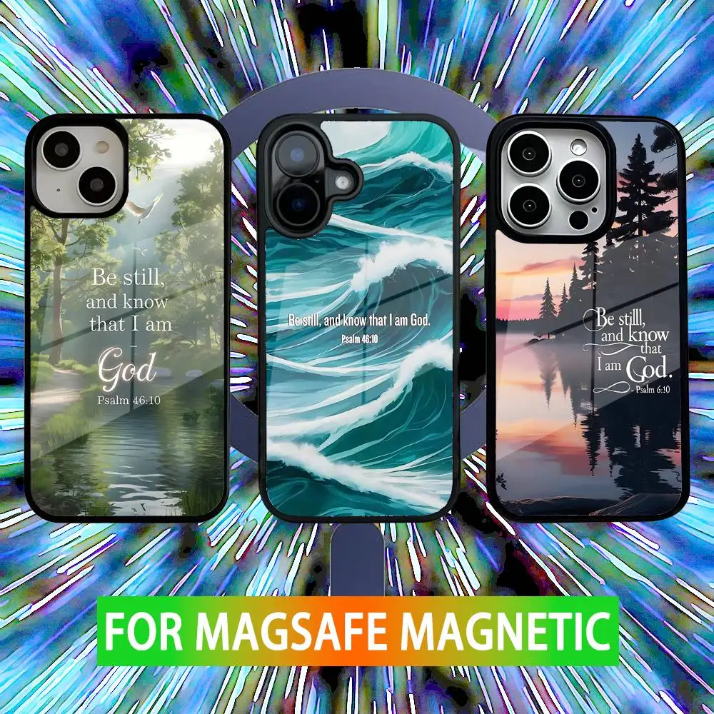 

Be Still And Know Phone Case For iPhone 16,15,14,13,12,11,Pro,Max,Plus,Mini,SE New Magsafe Magnetic Wireless Charging