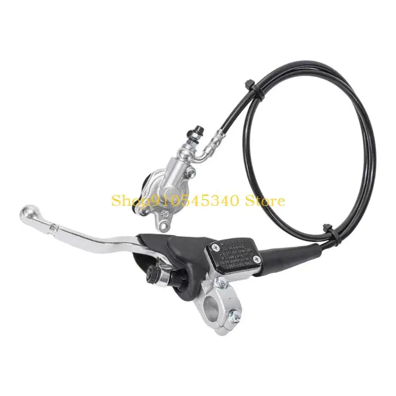 U2JA Lever Cylinder and Slave Unit for Dirt Bike Repair, Hydraulic Hose Assembly with Handlebar Clamp and Reservoir Cover for
