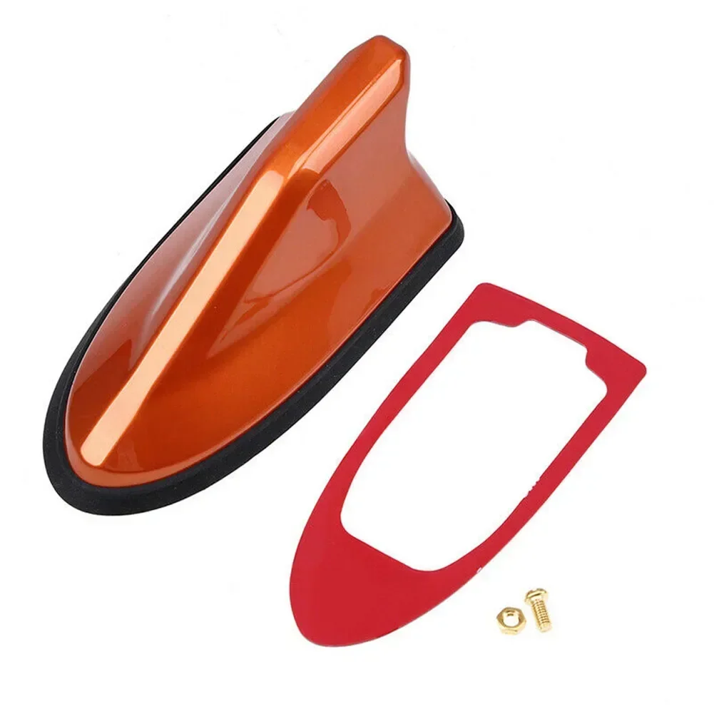 1x Universele Auto Antenne Cover Waterdicht Am/Fm Sterk Signaal Antenne 163X78X66Mm Oranje Voor De Meeste Auto Externe Accessoires
