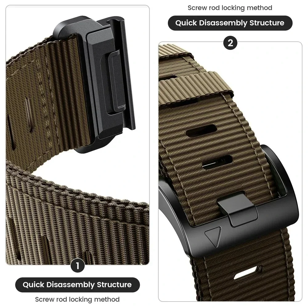 22mm 26mm Nylon Braided Strap For Garmin Forerunner 970 965 955 Solar/Instinct 2X 3 50mm 45mm/Approach S62 S60 Sports Watch Band view 4