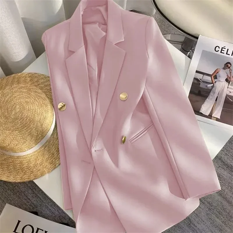 新しい女性スーツコートエレガントなスポーツカジュアルブレザー韓国ファッションジャケット秋固体オフィスレディース服基本的なコートアウター