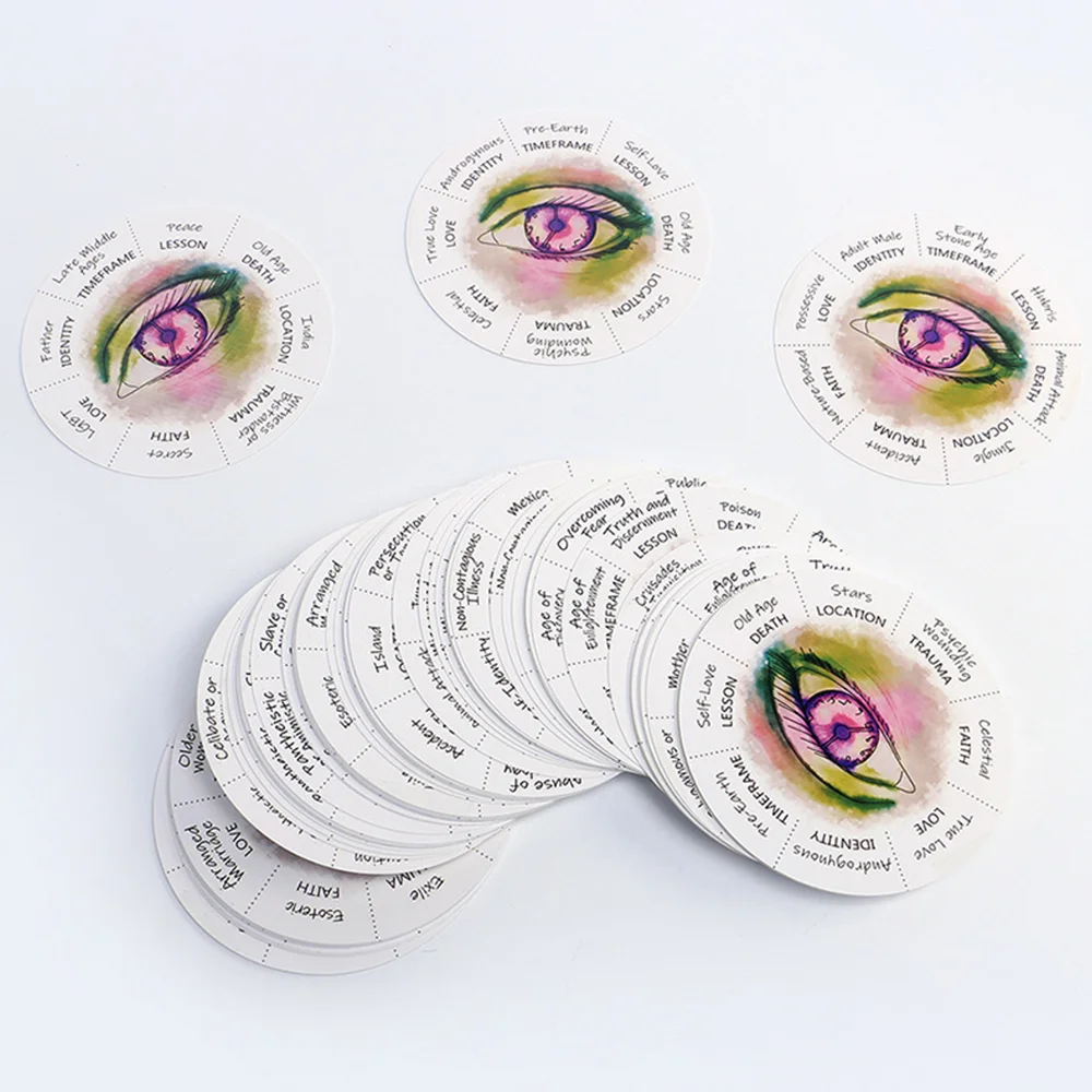 過去の人生を明らかにするオラクルカード – 87枚のラウンドタロットデッキ、英語の占いとガイダンスのボードゲーム