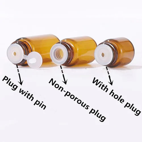 Imagen 2 del producto 10X 100x1/2/3/5/10ML Mini botellas de vidrio cuentagotas vacías ámbar aceite esencial fragancia aromaterapia muestra viales reductor de orificio