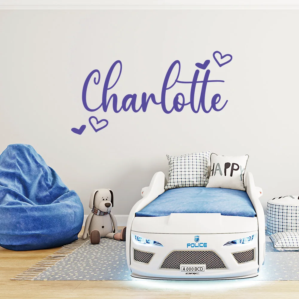 1 قطعة شخصية ملونة مخصصة اسم الحب الأسرة ملصقات جدار جدارية ديكور فني للمنزل لغرفة النوم جدار الفن جدارية