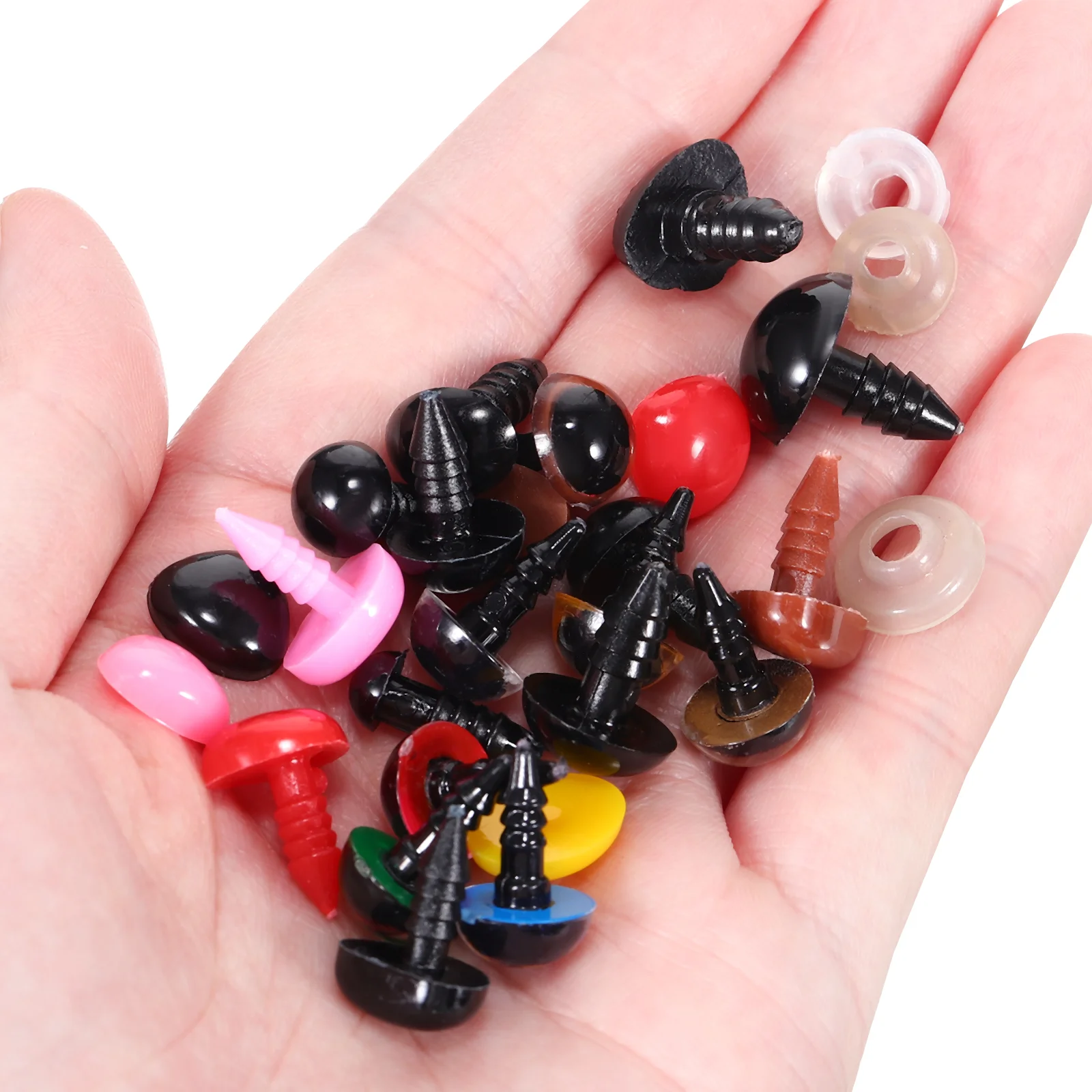 1028 Pcs DIY Boxed Toy Eyes Animal Safety Nose for Crafts Crochet Scattered Beads