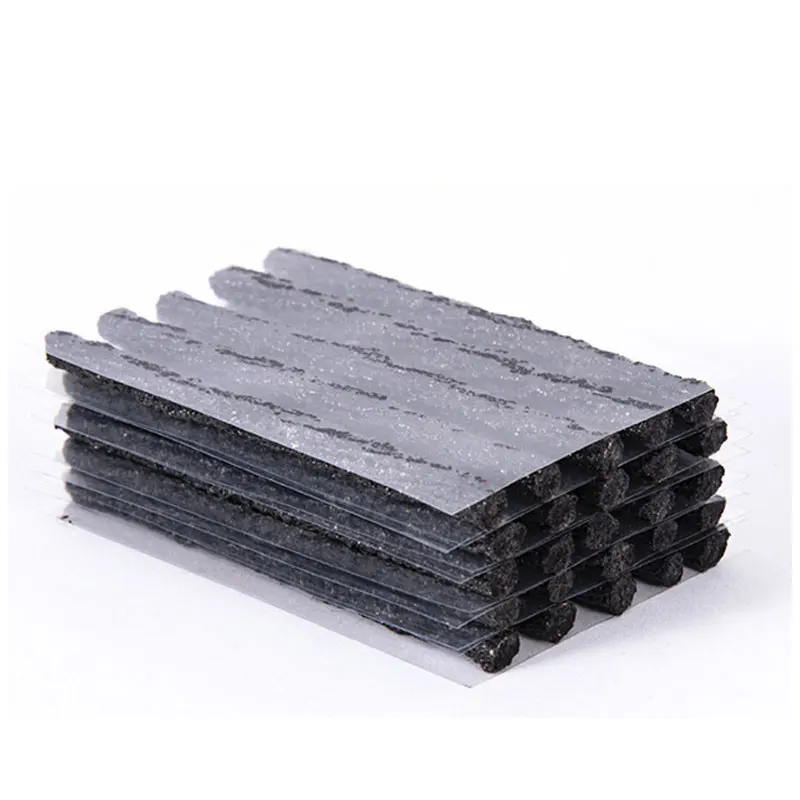 50PCS Black Tubeless Tire Repair Strips Stiring Glue for Tyre Puncture Emergency Car Motorcycle Bike Tyre Repair Rubber Strips