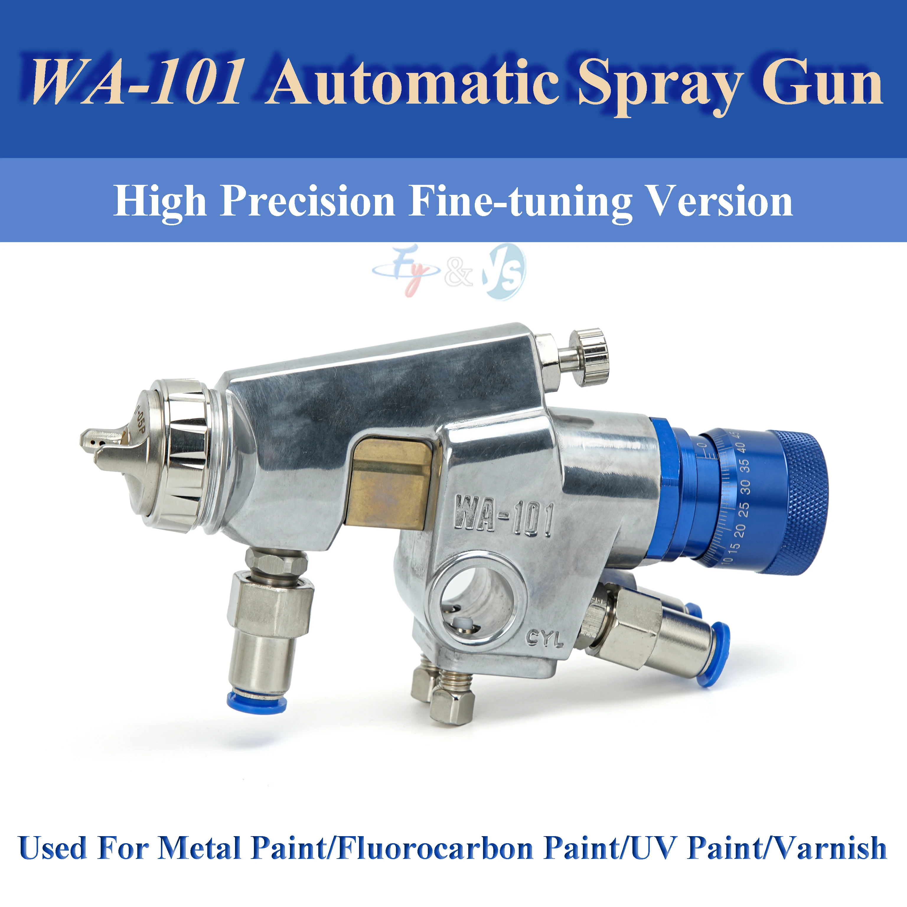 

WA-101 Auto Spray Gun for Coating Line Machine, Professional Industrial Air Atomizing Paint Sprayer Equipment