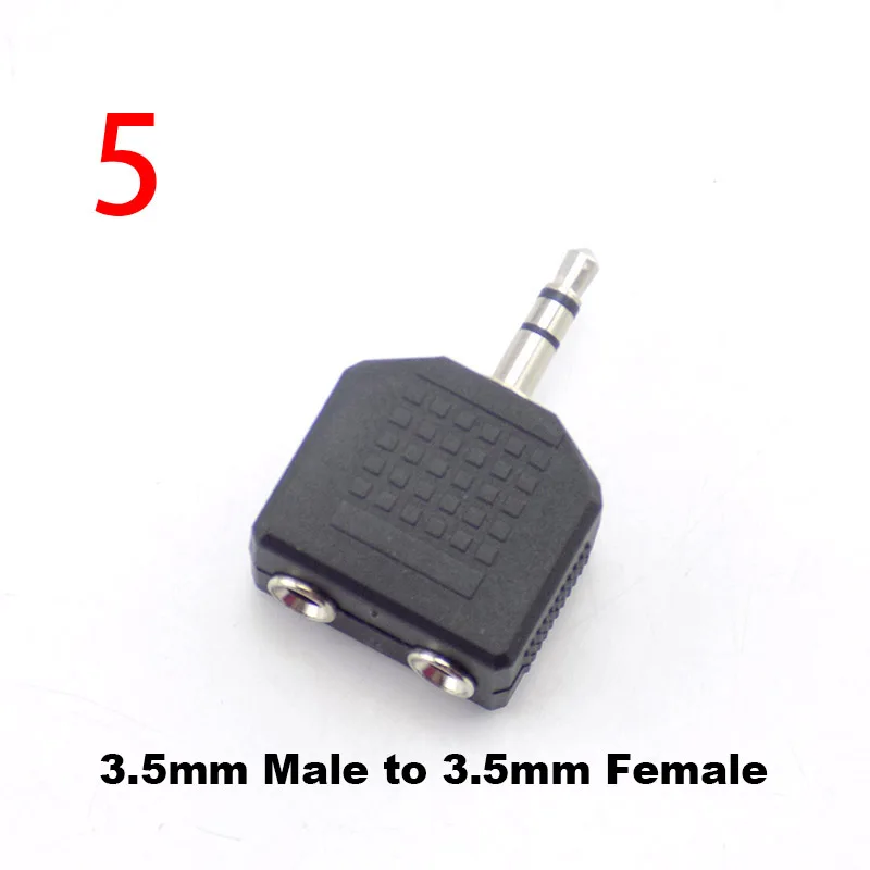 RCA Connector 3.5mm Spliter Plug To 2 RCA Jack Male To Female 3.5 To AV Audio 2 In 1 Stereo Headset Dual Headphone Audio Adapter