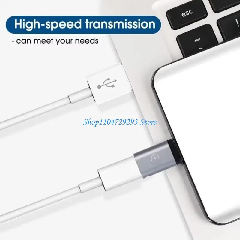 

Y2GD Aluminum Alloy 8Pin Female to Type C Male Adapter for Device Connectivitys and Fast Charging
