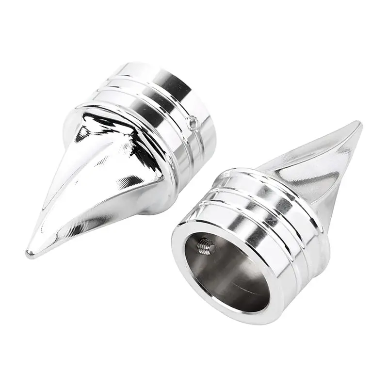 Plain Chrome Front Axle Cap Nut Covers For Electra Street Glide Dyna Low Rider 2