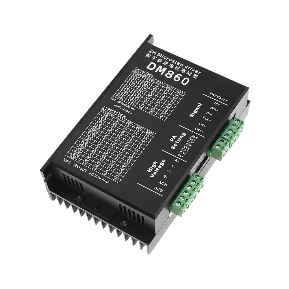 Motor Drive Controller Dm860 Dm860H Drive 24~80V Dc 7.2A Suitable For 42 57 86 Stepper Motor Nema 17 Nema 23 Nema 34 3D Printer