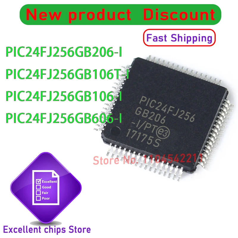 PIC24FJ256GB206-I PIC24FJ256GB106T-I 1 pz/lotto PIC24FJ256GB106-I PIC24FJ256GB606-I