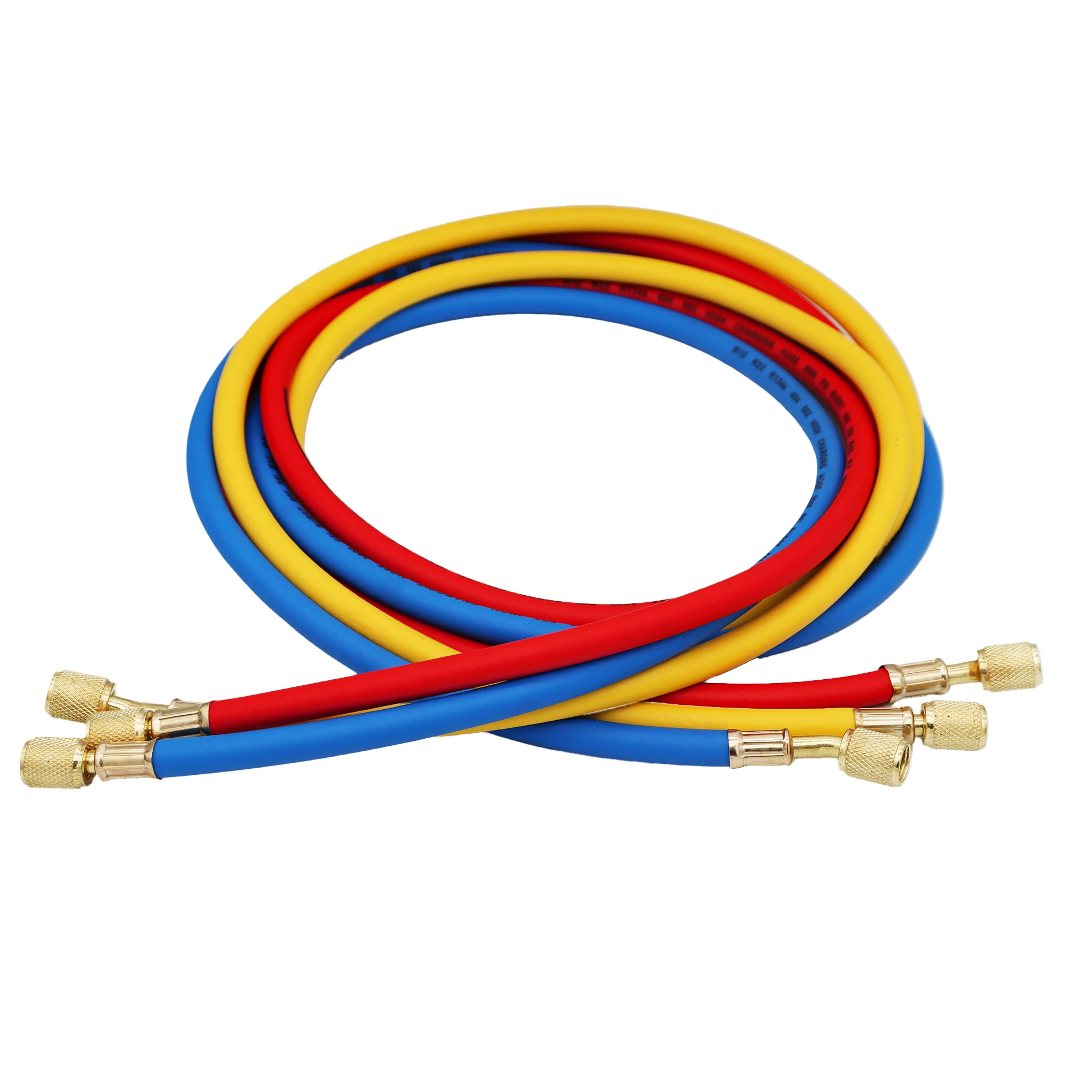 3000psi R22 1/4 inch AC Charging Hose Tube HVAC Gauges Hoses Refrigerant Charging Hose for R134A R12 R22 R502 Manifold Hose Set
