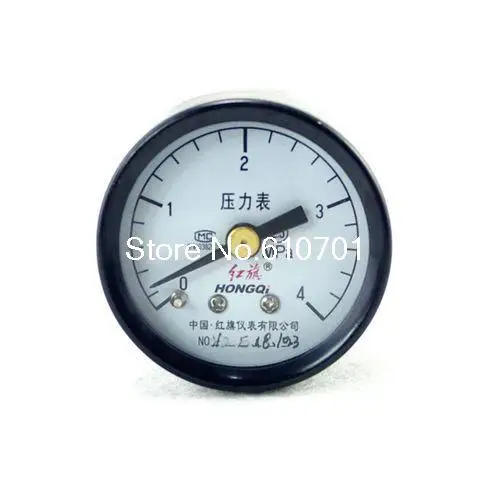 Water Oil Hydraulic Air Pressure Gauge Universal Gauge M10*1 40mm Dia 0-4Mpa