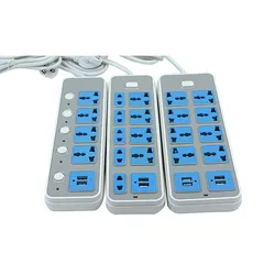 Universal Power Strip UK EU US Plug Available  8 9 4 Ports Power Strips Home Extension Electrical Socket 2 4 USB Charger