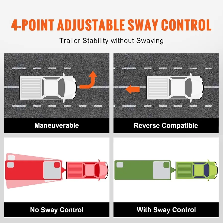 مجموعة وصلة توزيع الوزن مع التحكم في التأثير للمقطورة سعة 1000 رطل 2 بوصة ساق فولاذية صلبة 25 16 بوصة من سبائك الصلب #3