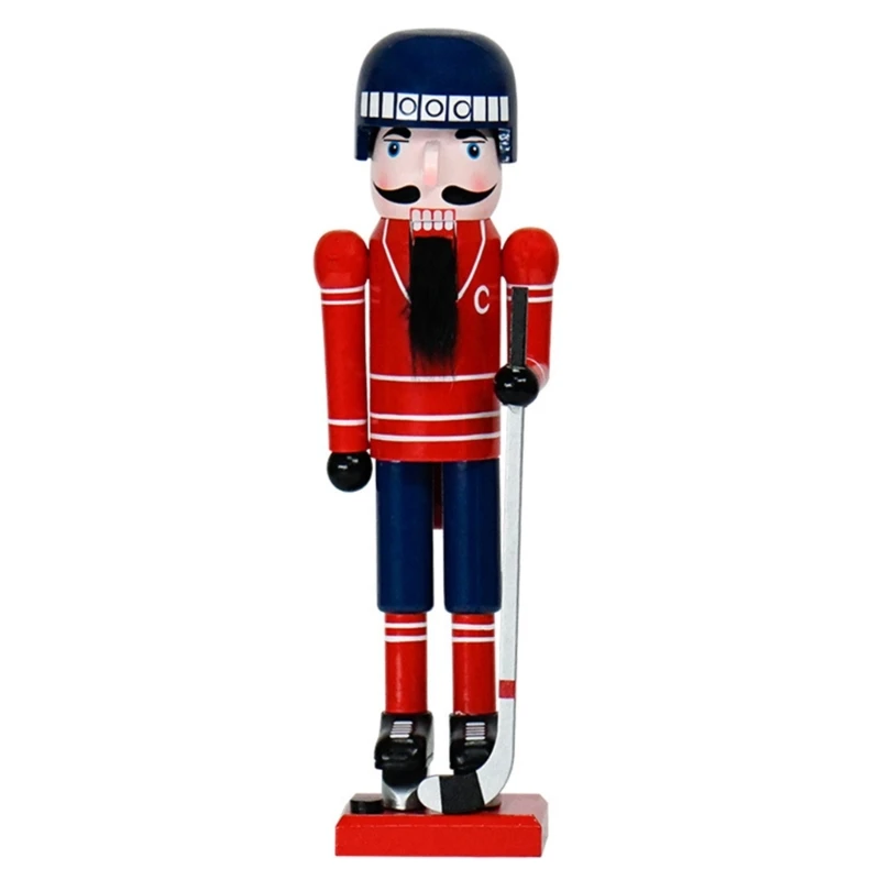 Ice Hockey Player Nutcrackers Figurine Table Ornament Christmas Shelf Decoration Dropship