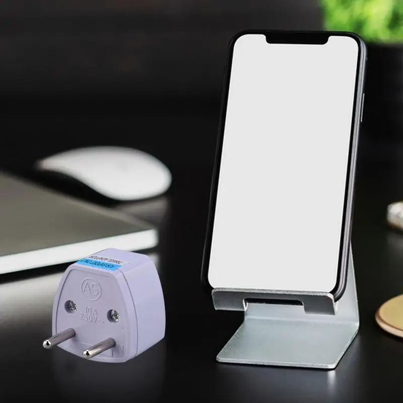 1Pc Universele Eu Plug Reis Muur Ac Power Oplader Adapter Converter 2 Ronde Pin Socket Outdoor Reizen