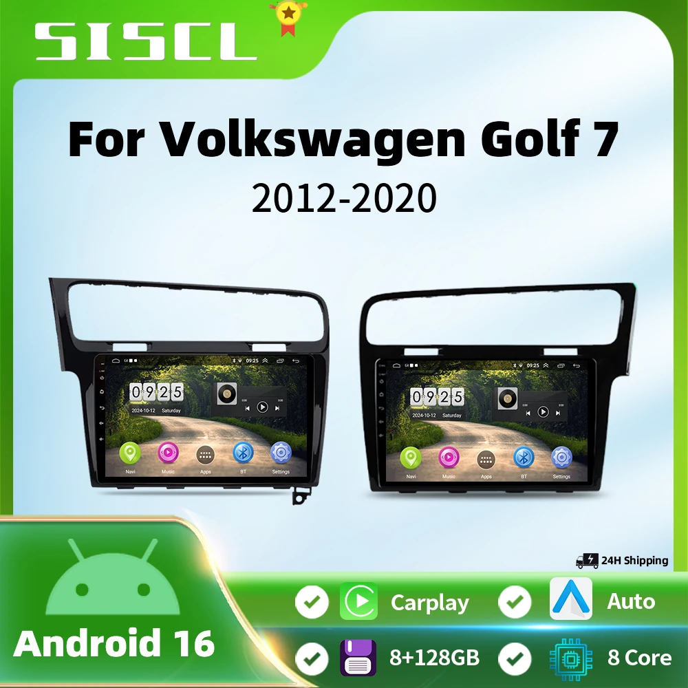 

Android 16 Carplay Stereo For Volkswagen VW Golf 7 MK7 GTI 2012-2021 RHD Auto Car Radio Multimedia GPS Video Player Navigation