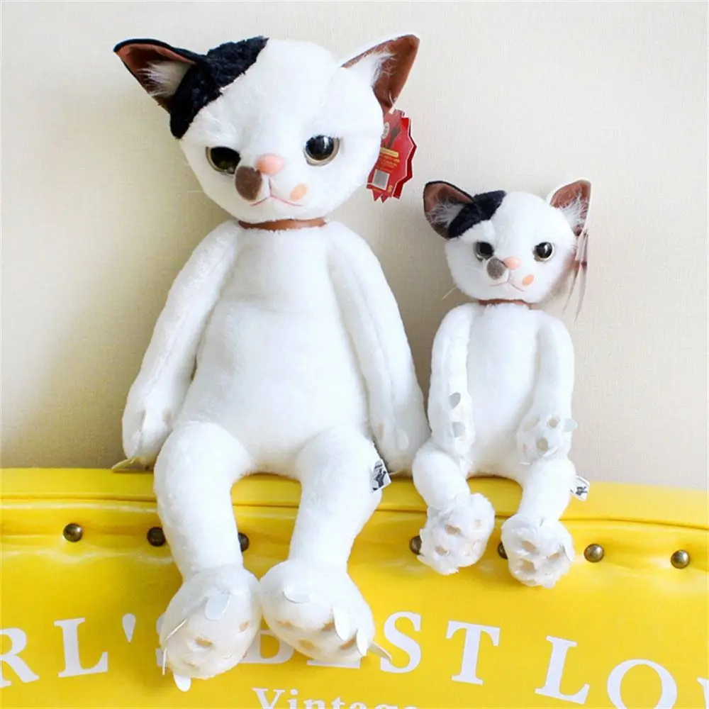 40/60cm Stuffed Unhappy Cats Plush Toys Japan Scratch Kitten Peluche Sharp Paw Neko Soft Children Kids Novel Gifts Appease Sleep