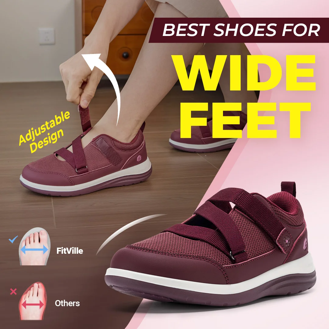 

Очень широкие женские туфли для диабетиков на плоской подошве Мэри Джейн, удобный регулируемый ремешок для опухания ног, облегчение боли в ногах невропатии