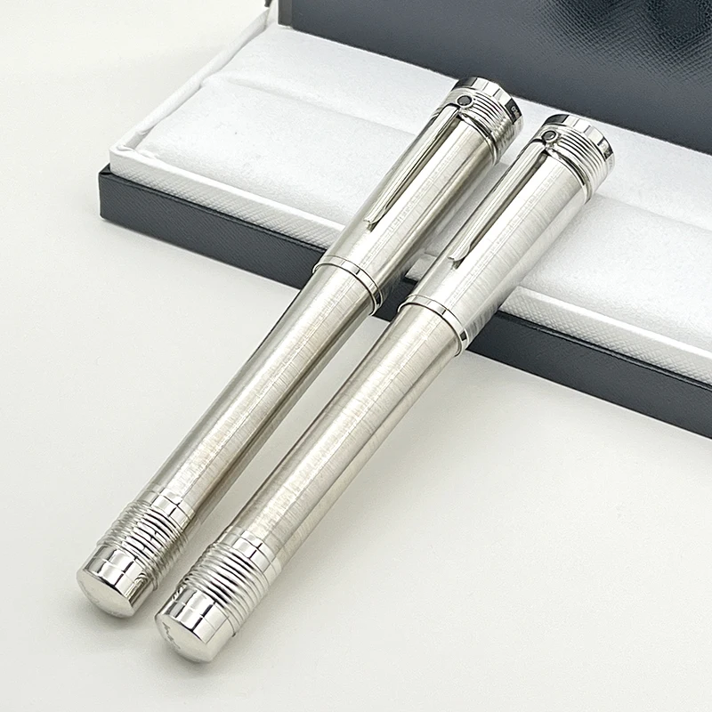 Lanlan-Luxury Classic MB Fountain Pen, Rollerball Pen, Mahatma Gandhi Metal Writing Smooth with Serial Number, Limited Edition