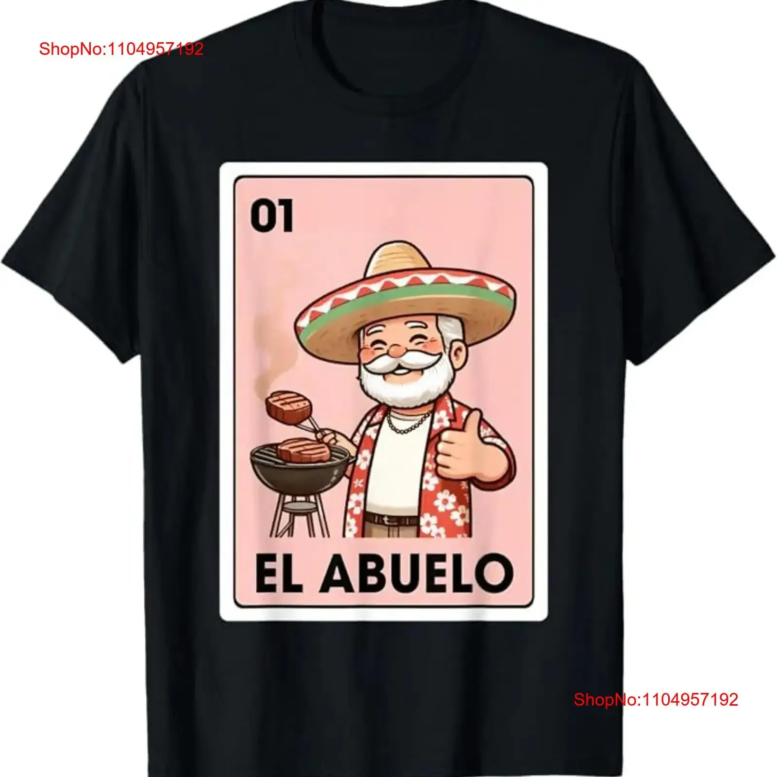 El Abuelo Grilling abuelo tarjeta de Bingo mexicano camiseta vintage lavada moda Unisex streetwear versátil cómodo gráfico