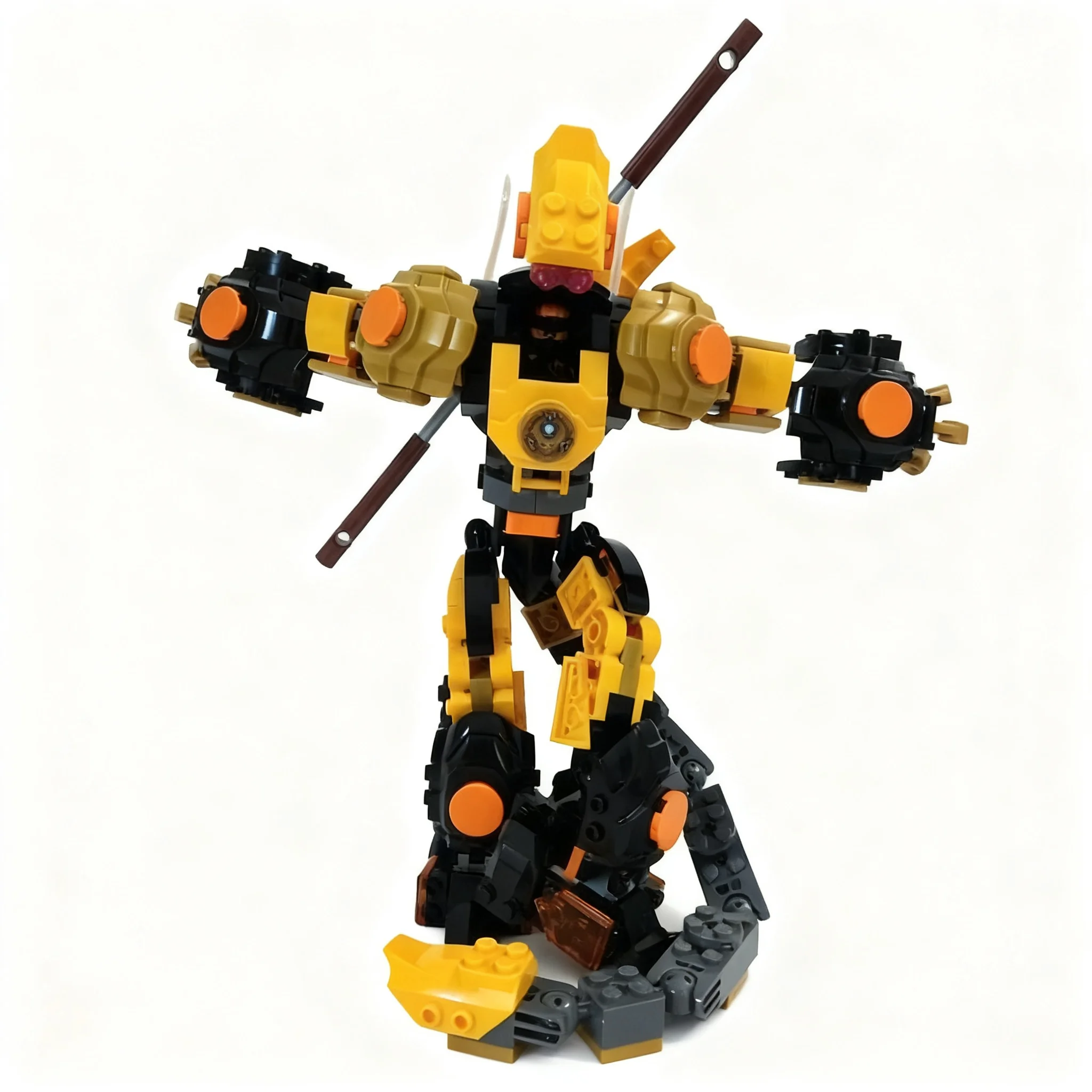 316pcs MOC Ninjia Elemental Fusion - Arin & Cole's Earthmonkey Mech Model Building Blocks Construction 3D Assemble Creative