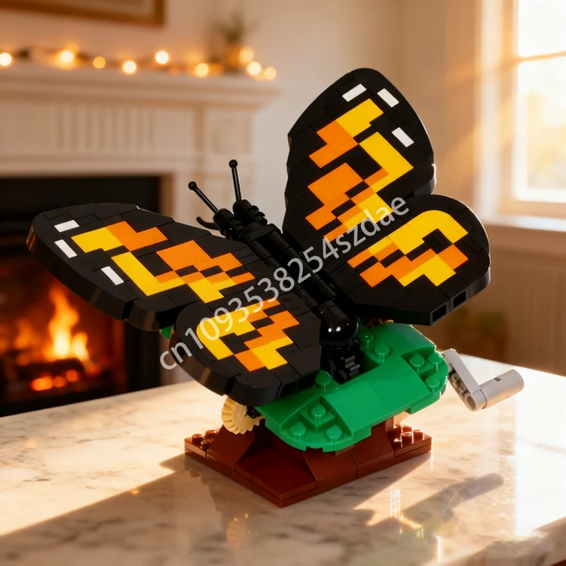 307 قطعة MOC فراشة Sunning أجنحتها خلق نموذج ألعاب مكعبات البناء العمارة لتقوم بها بنفسك فكرة التعليم هدية الكريسماس للأطفال #1