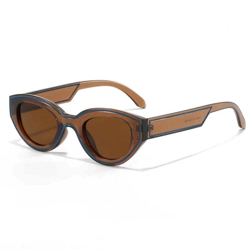 New Polygon Women Sunglasses Vintage Gradient Candy Color Shades Cat Eye Trendy Brand Designer Travelling Eyewear UV400