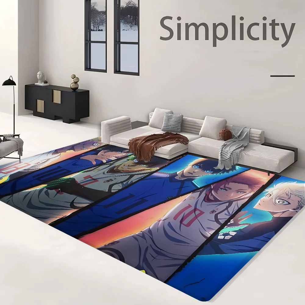 BLUE LOCK Anime Kitchen Mat Kids Room Bedroom Decoration Balcony Anti-Slip Doormat Living Room Alfombra