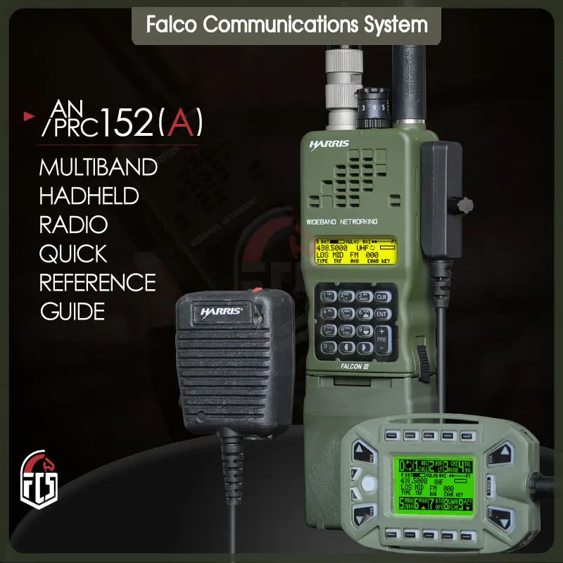 FCS Tactical AN/PRC-152 (A) All metal Communication Radio Handset KDU Walkie-Talkie Tactical Transceiver Devices