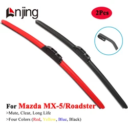 LNJING Colorful Wiper Blade For Mazda Roadster MX-5 Miata RF Targa NA NB NV ND 1987 1998 2005 2014 2016 2018 2020 2022 2023 2024