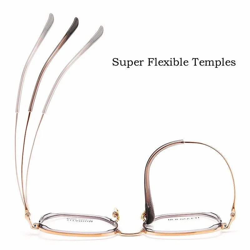 OLLYMURS خفيفة للغاية موضة متعددة الأطراف التيتانيوم النقي ريترو قصر النظر البصرية وصفة طبية إطار نظارات الرجال والنساء BV7011B