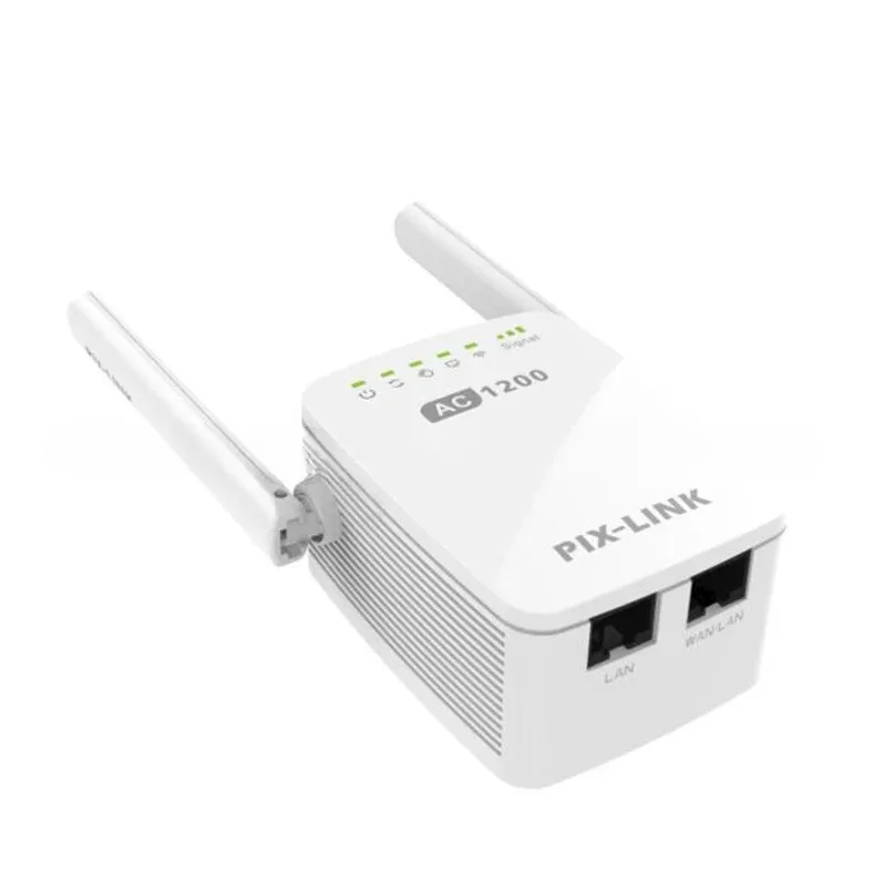 PIX-LINK LV-AC12 1200Mbps Dual Band Wireless Dual Antenna Routing  Repeater AC1200 Long Range WiFi Booster for Smart Home