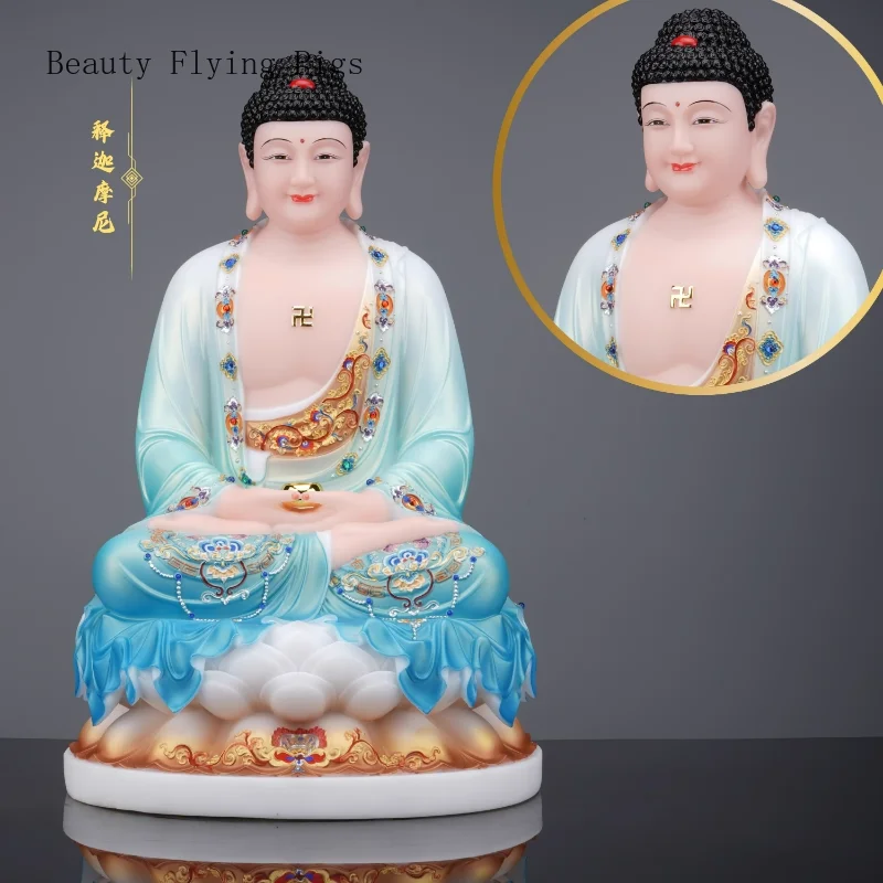 1PCS White Marble Sakyamuni Avalokitesvara Buddha statue Maitreya Buddha Land Collection King's geomancy decoration