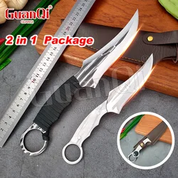 Meat Cleaver Handmade Forged Chef Butcher Knives Full Tang Kitchen Boning Knife for Cooking Knife 2pcs/set