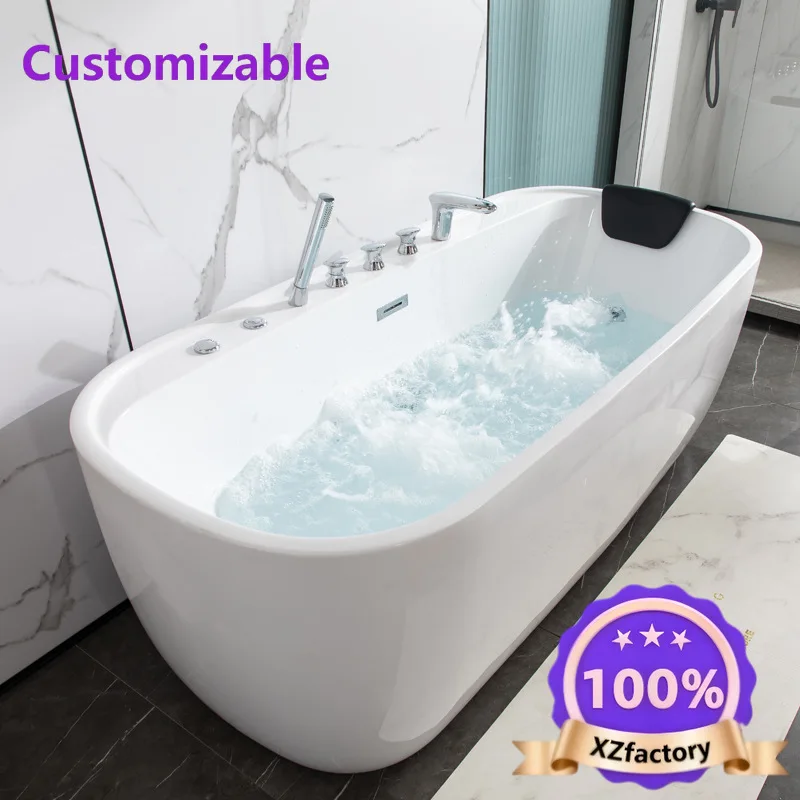 

Acrylic surf massage independent European seamless integrated bathtub household small apartment hotel homestay bath tub