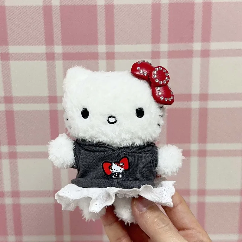 かわいいサンリオパーカードレスハローキティぬいぐるみキーホルダークリエイティブ子猫ぬいぐるみランドセルペンダントおもちゃアクセサリーギフト