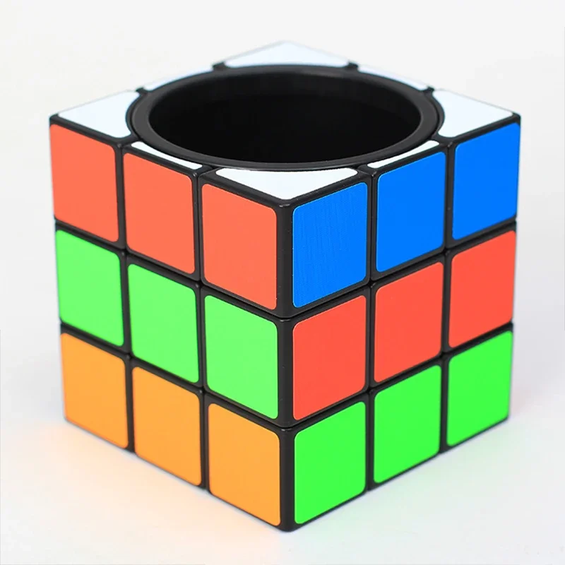 3x3 Stifthalter Zauberwürfel Fall Sparschwein 3x3x3 Geschwindigkeit Cubo Twist Puzzle Büro Dekoration Geschenke Spielzeug für Kinder Erwachsene
