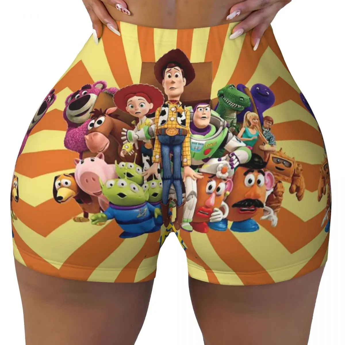 

Custom Toy Story Character Cartoon Workout Volleyball Biker Shorts for Women Gym Yoga Shorts