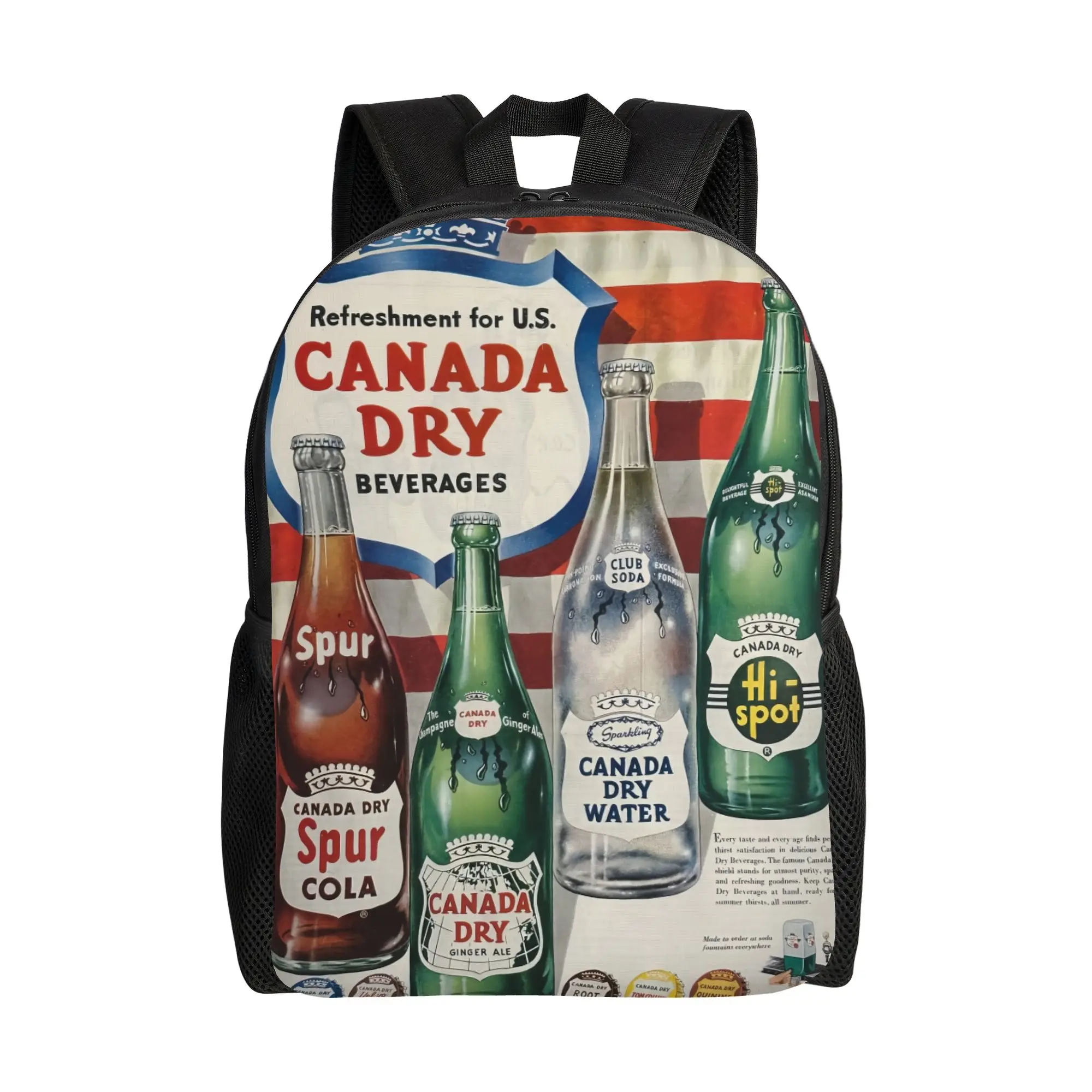 

Сумка-рюкзак Canada Dry для студентов: модная, вместительная, для ноутбука, к новому учебному году