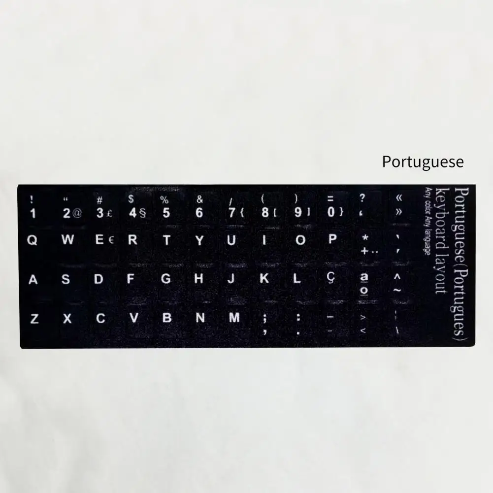 Keyboard Stickers Letter Alphabet Layout Russian/Portuguese/Japanese Universal Keyboard Sticker Keyboard Paster Language Sticker