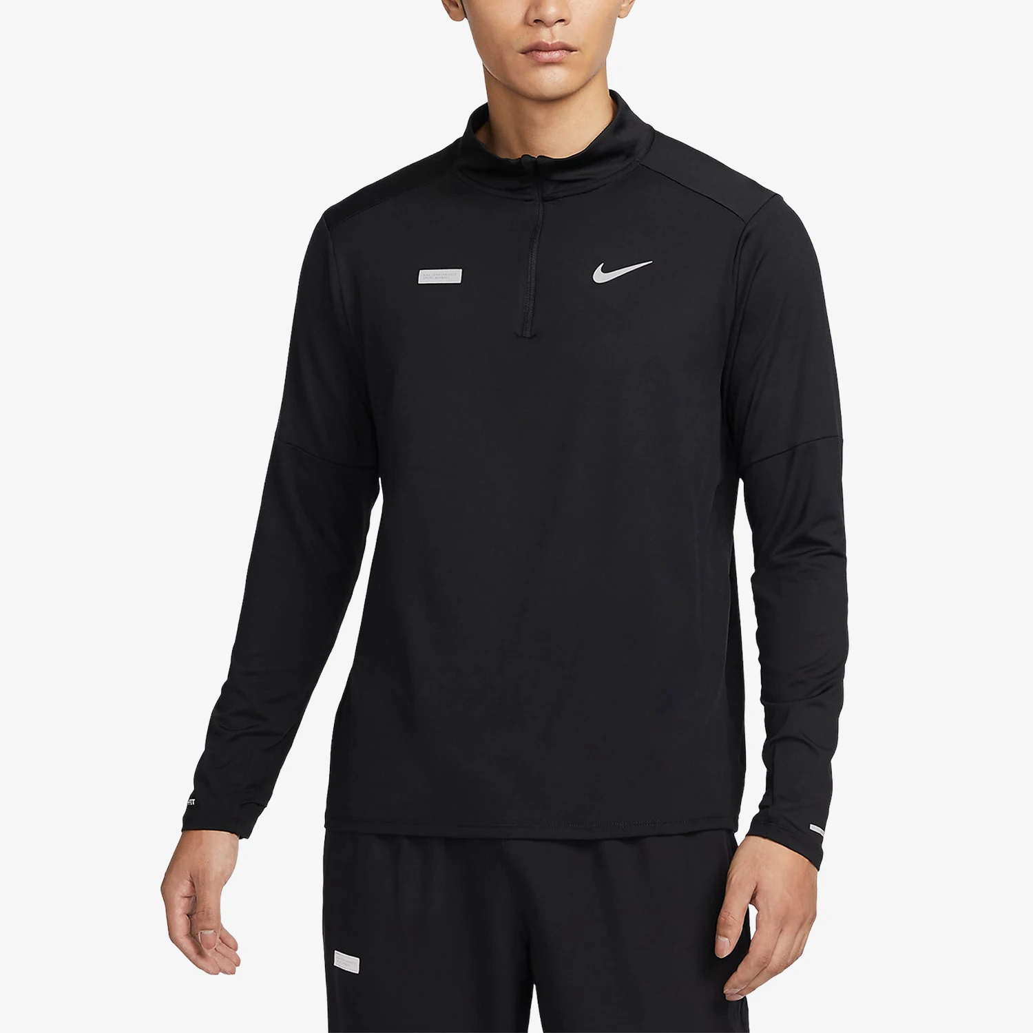 Nike Authentic New Men's Zipper Open Skirt Sports Long Sleeve T-shirt FB8557-010