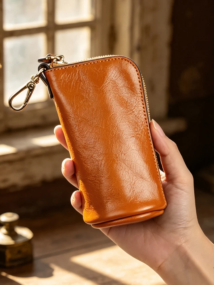 porte-cles-en-cuir-souple-fait-main-style-artistique-vintage-fermeture-eclair-en-polyester-forme-carree-pour-hommes-et-femmes