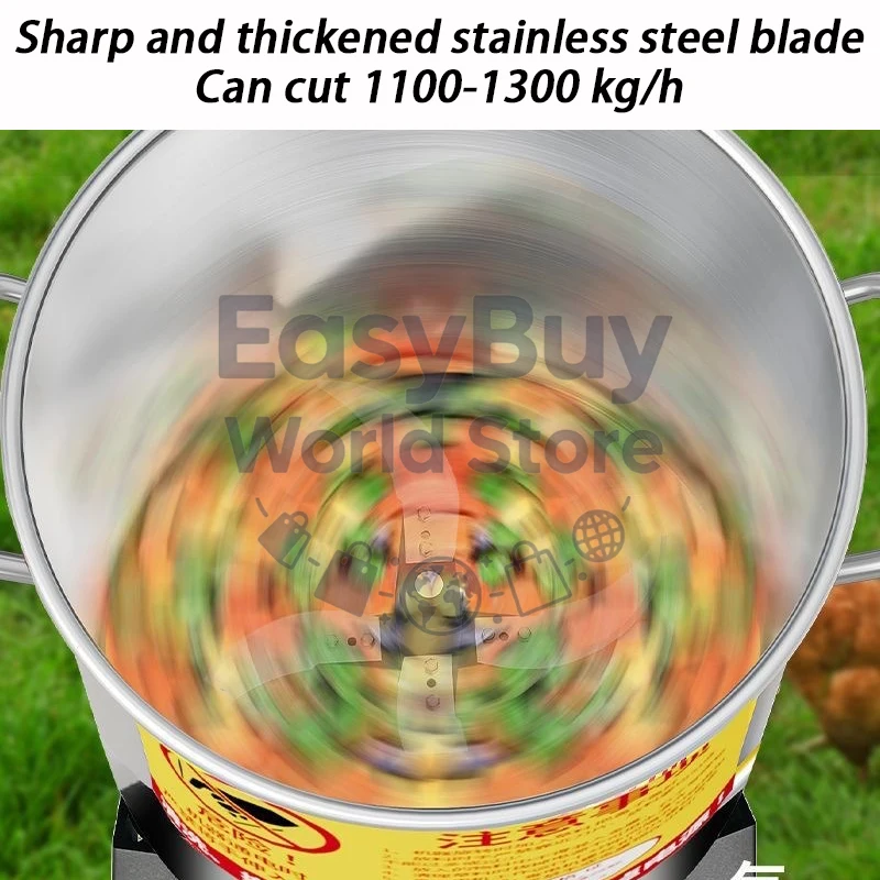 مزرعة تربية كسارة الخضار الدجاج بطة الكهربائية الفولاذ المقاوم للصدأ كسارة الخضار تغذية أوزة خنزير دلو إمدادات الدواجن