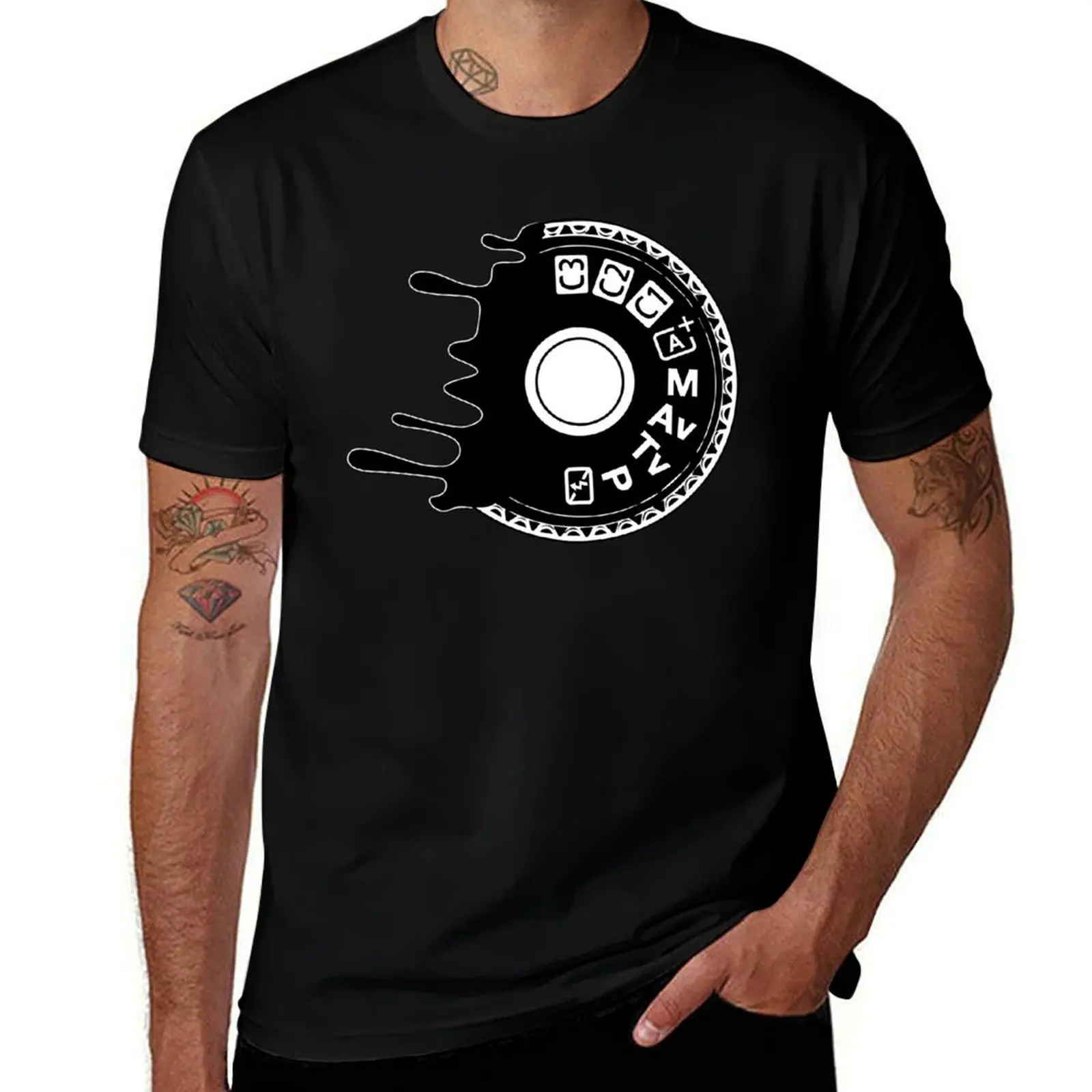 Urban Camera Dial Logo T-Shirt Stretch Fabric Comfort T-Shirt