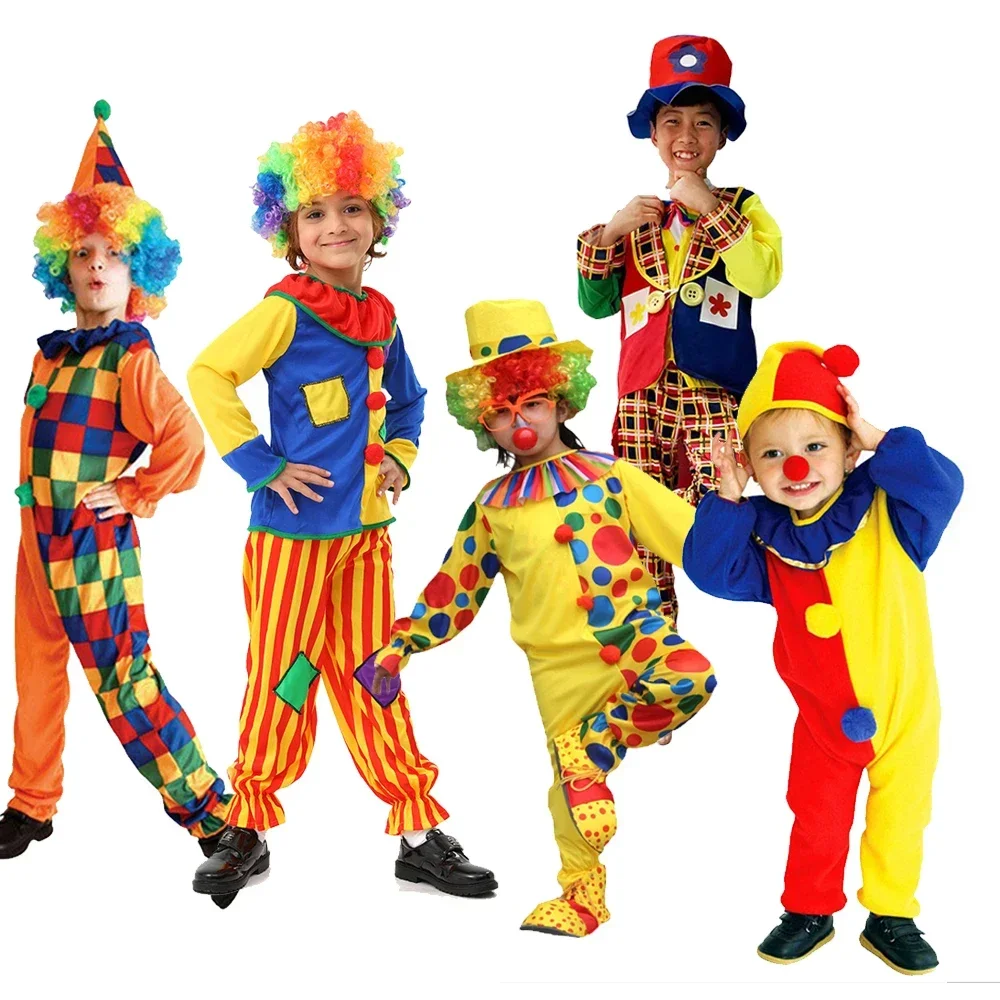 بدلة مهرج السيرك التنكرية للأطفال ، بدلة هالوين ، أداء الطفل ، Kleding ، الأداء